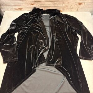 Susan Graver Black Velvet Cardigan
